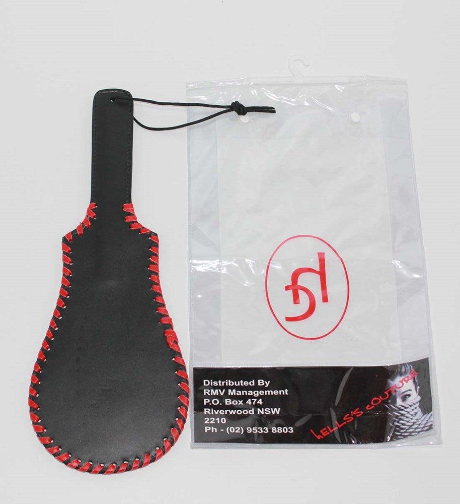 Whipped Ass Oval Leather Paddle 35cm - - Paddles And Slappers