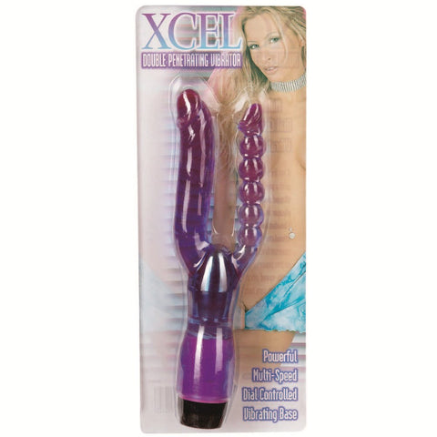 Xcel Double Penetrating Penis Shape Vibrator - Anal Vibrators