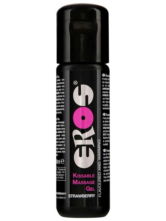 EROS Kissable Massage Gel STRAWBERRY 100ml - Water Based Lubes