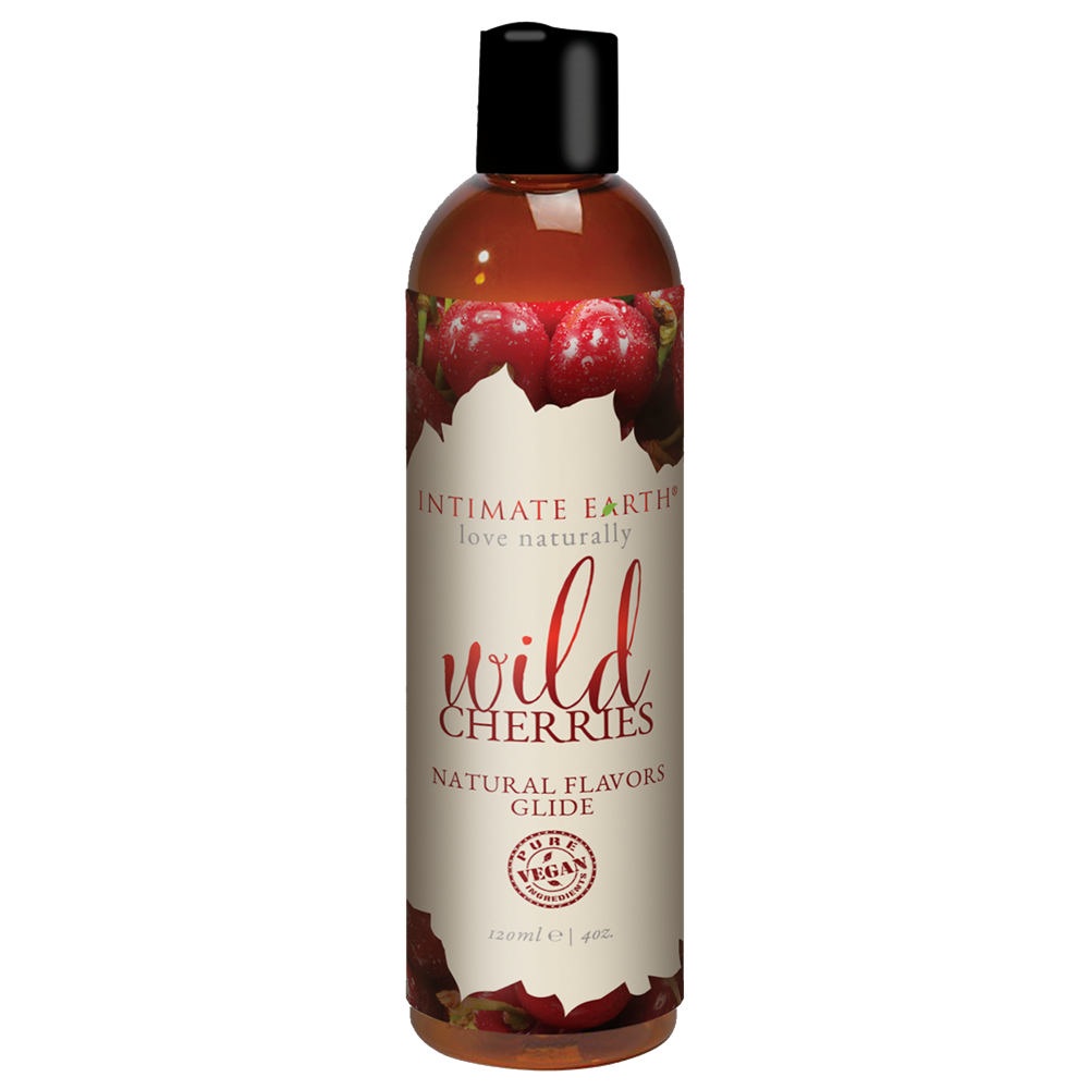Intimate Earth Wild Cherries Natural Flavors Glide 120ml - Massage Oils and Lubricants