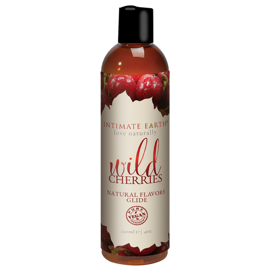 Intimate Earth Wild Cherries Natural Flavors Glide 120ml - Massage Oils and Lubricants