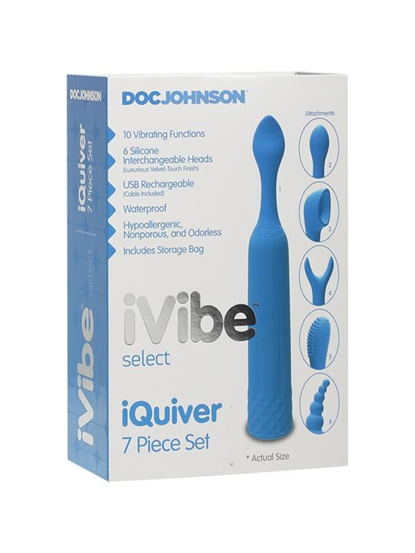 IVibe Select iQuiver 7 Piece Set Periwinkle - Personal Massagers