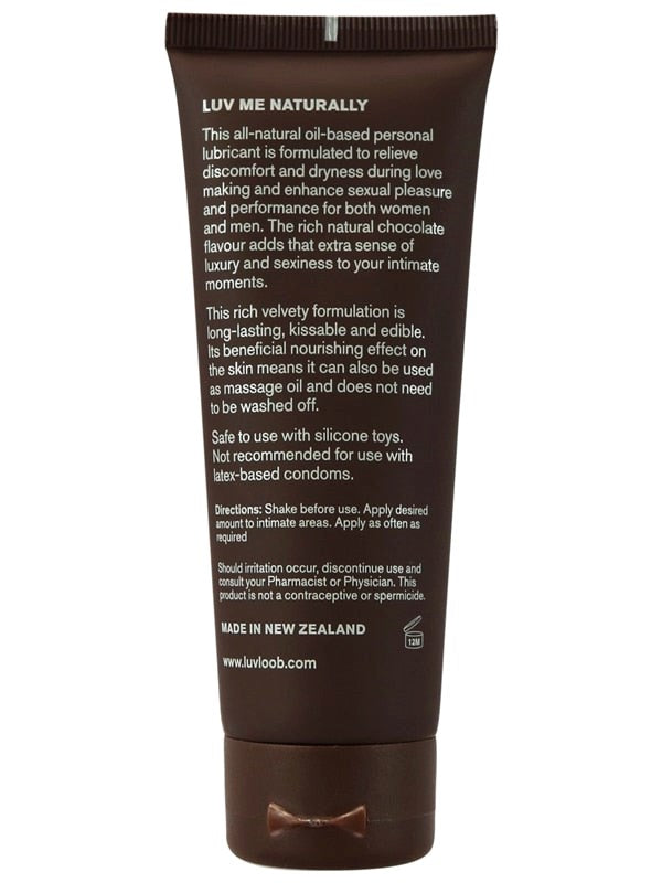Luvloob Are You Keen Oil Based Lubricant Chocolate 75ml - - Massage Oils and Lubricants