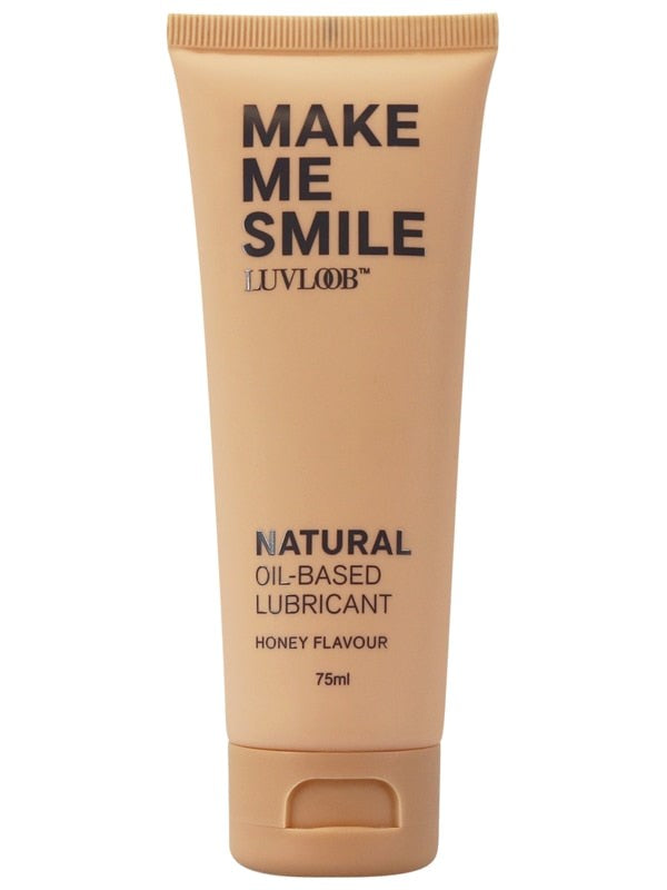 Luvloob Make Me Smile Oil Based Lubricant Honey 75ml - - Massage Oils and Lubricants