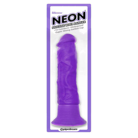 Pipedream Neon Silicone Wall Banger Vibrating Dildo - Vibrating Dildos