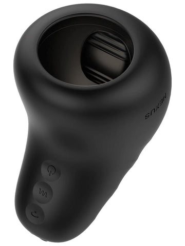 Nexus ECLIPSE Vibrating and Stroking Male Masturbator Black - Masturbators and Strokers