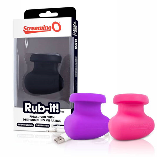 Screaming O Charged Rub-it Rechargeable Finger Vibrator 6 Pack - Finger and Tongue Vibrators