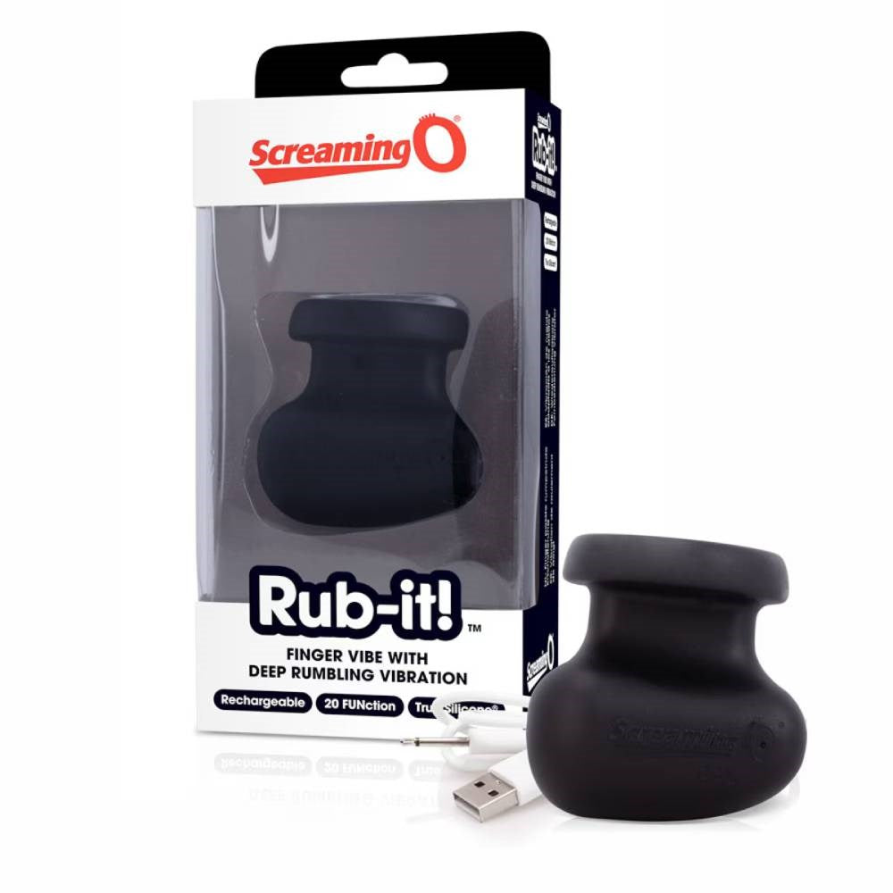 Screaming O Charged Rub-it Rechargeable Finger Vibrator 6 Pack - - Finger and Tongue Vibrators