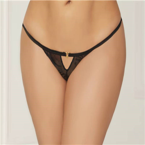 Seven Til Midnight Lace Heart Open Crotch Women Panty 3X/4X - G-Strings, Panties and Shorts