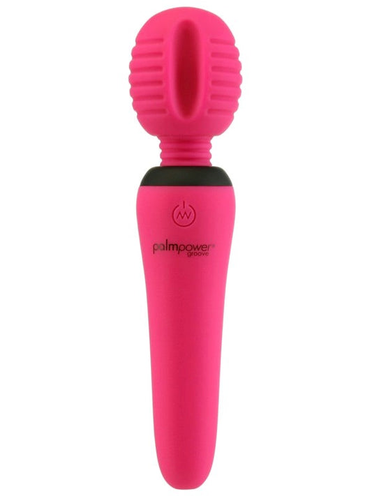 BMS Factory Palm Power Groove Mini Wand Fuchsia - Body Wands