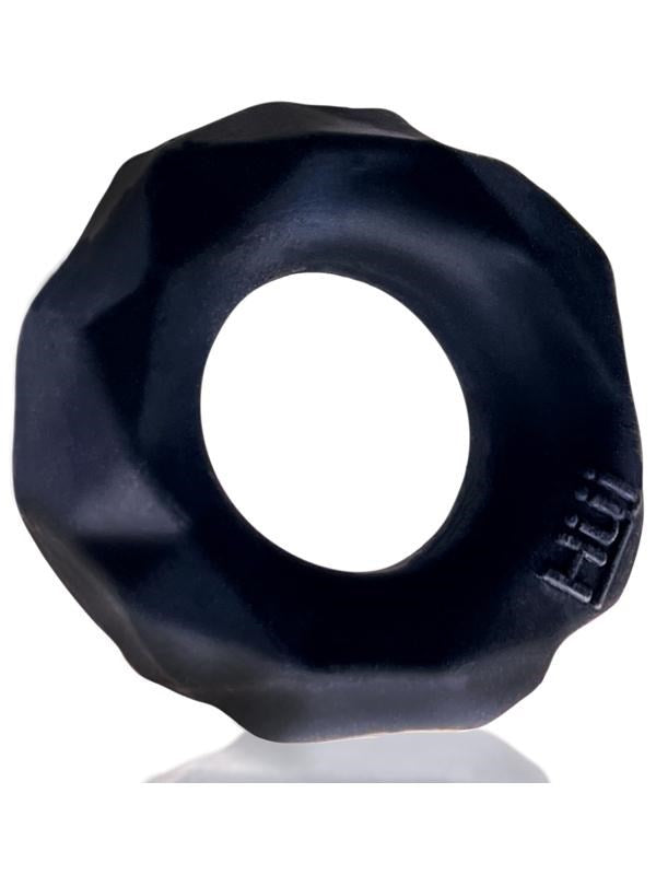 Hunkyjunk Fractal Tactile Cock Ring Tar Ice - - Cock Rings