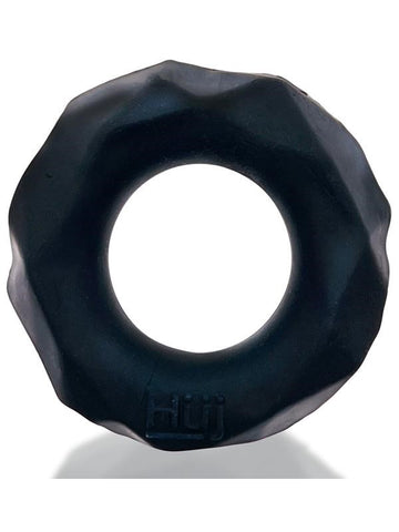 Hunkyjunk Fractal Tactile Cock Ring Tar Ice - Cock Rings