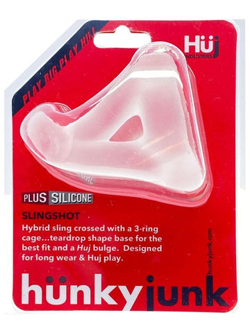 Hunkyjunk Ice Slingshot 3 Ring Teardrop Sling - Stretchy Cock Rings