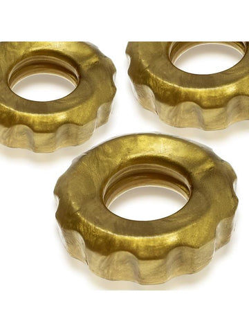 Hunkyjunk Super Huj 3-Pack Cock Rings Bronze Metallic - Cock Ring Sets