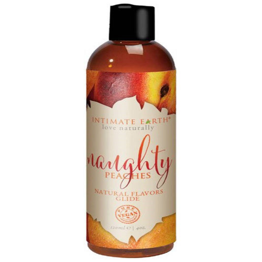 Intimate Earth Naughty Peaches Natural Flavors Water Based Glide - Water Based Lubes