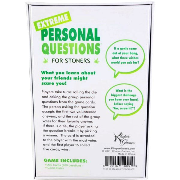 Kheper Games Extreme Personal Questions for Stoners Adult Party Game - Sex Games, Coupons and Tricks