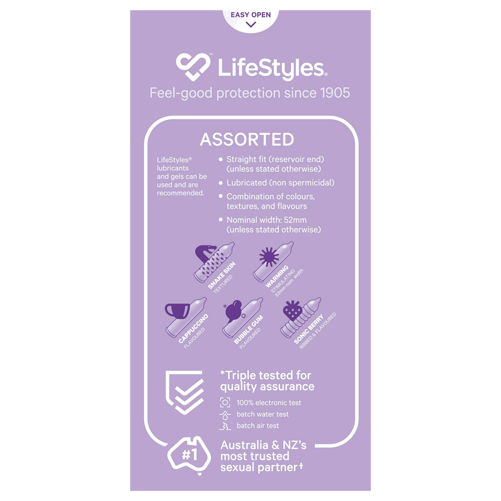 LifeStyles ASSORTED Condoms 20s - - Condoms