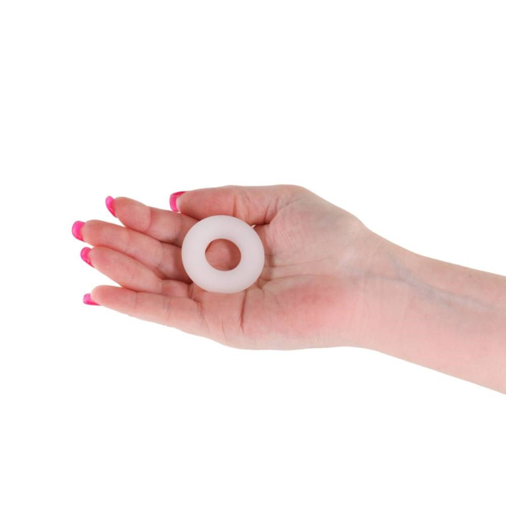 NS Novelties Firefly Stretchy Bubble Ring White - - Stretchy Cock Rings