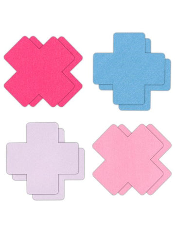 NS Novelties Pretty Pasties Cross II Assorted Nipple Cover 4 Pairs - Breast and Nipple Toys