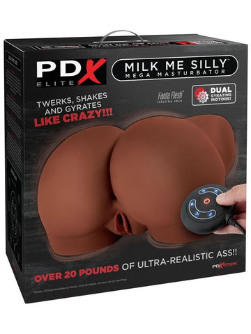 PDX Elite Milk Me Silly Male Mega Masturbator Brown - Masturbators and Strokers