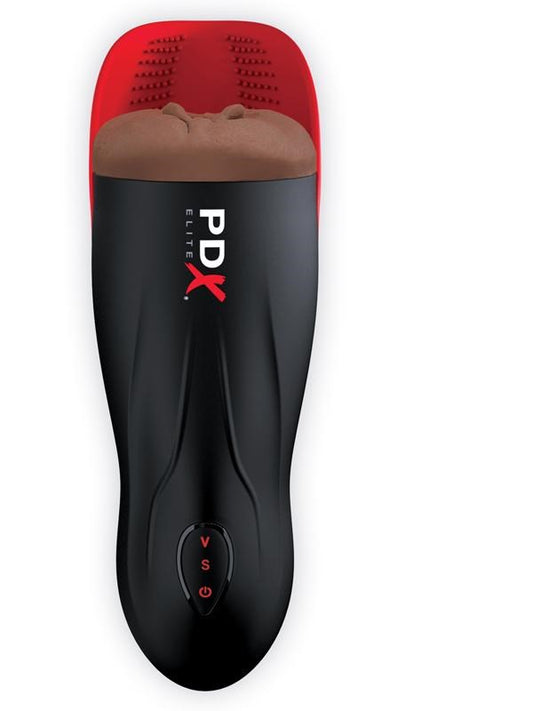 PDX Fuck O Matic 2 With Pulsation Male Masturbator Brown - Masturbators and Strokers