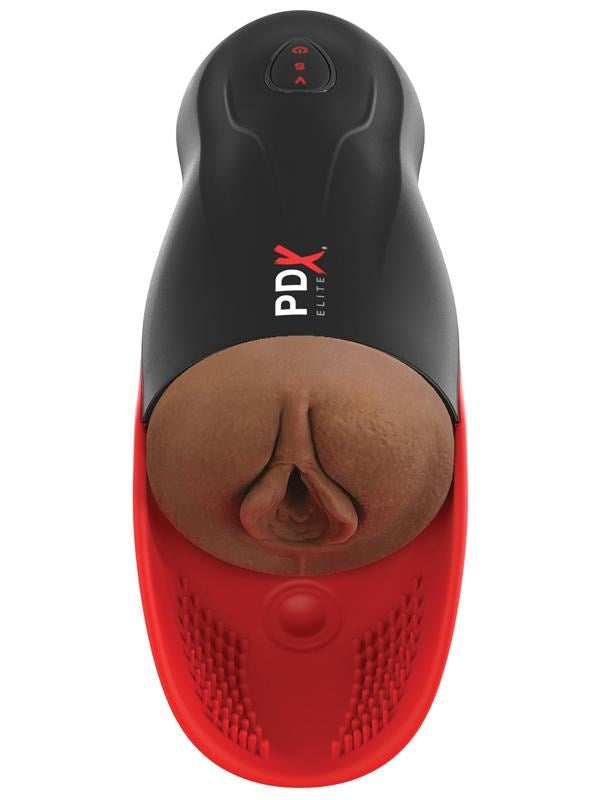 PDX Fuck O Matic 2 With Pulsation Male Masturbator Brown - Masturbators and Strokers