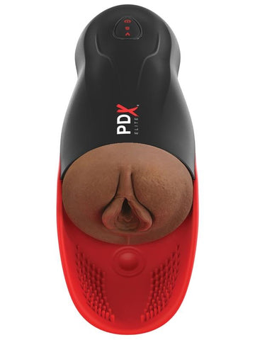 PDX Fuck O Matic 2 With Pulsation Male Masturbator Brown - Masturbators and Strokers