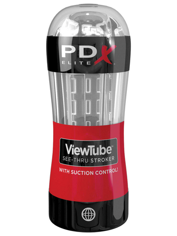 PDX Elite ViewTube See-Thru Male Stroker Display 12 Count - Masturbators and Strokers