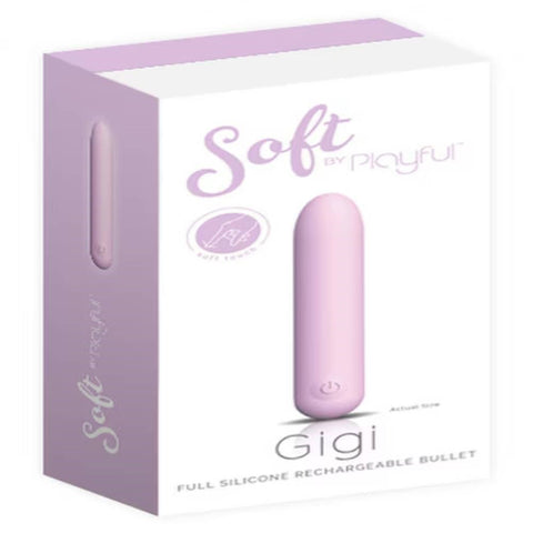 Soft by Playful Gigi Full Silicone Rechargeable Bullet Vibrator - Bullet Vibrators