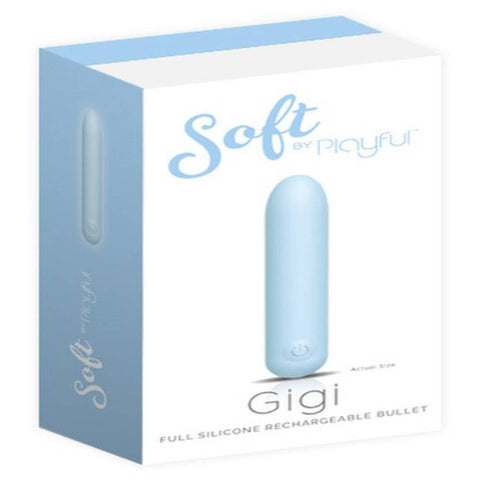 Soft by Playful Gigi Full Silicone Rechargeable Bullet Vibrator - Bullet Vibrators