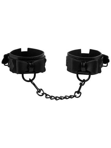 Sportsheets Sincerely Bow Tie Faux Leather Wrist Cuffs - Cuffs and Restraints
