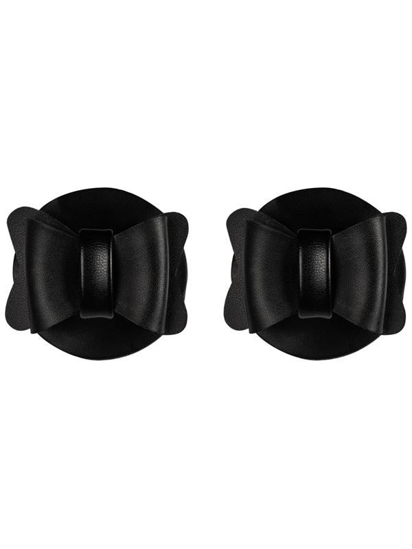 Sportsheets Sincerely Bow Tie Reusable Vegan Leather Pasties - Breast and Nipple Toys