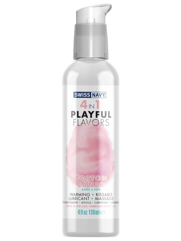 Swiss Navy Playful 4 in 1 Cotton Candy Flavoured Lubricant 118ml - Lubricants and Lotions