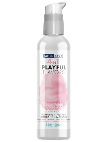 Swiss Navy Playful 4 in 1 Cotton Candy Flavoured Lubricant 118ml - Lubricants and Lotions