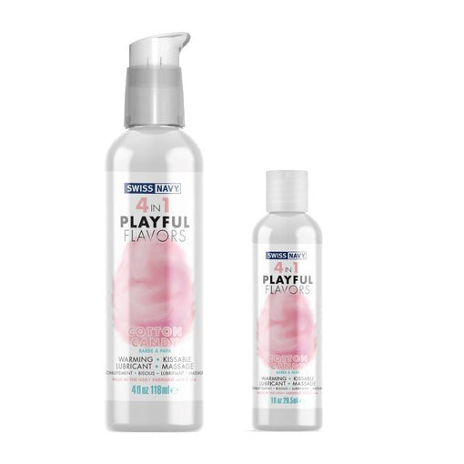 Swiss Navy Playful 4 in 1 Cotton Candy Flavoured Lubricant 118ml - Lubricants and Lotions