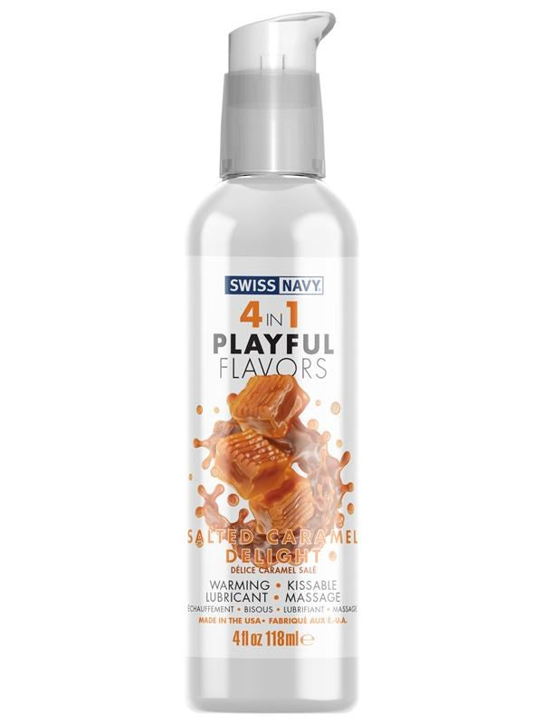 Swiss Navy Playful 4 In 1 Salted Caramel Delight 4oz - - Water Based Lubes