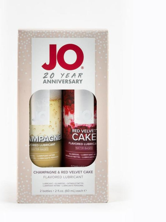 System Jo 20TH Anniversary Gift Set Champagne 60ml and Red Velvet Cake 60ml Lubricant - Lubricants and Lotions