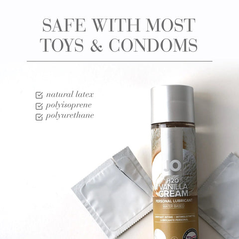 System Jo Peaches and Cream H20 Peachy Lips 120ml Plus FREE H2O Vanilla Cream Lubricant 30ml - Lubricants and Lotions