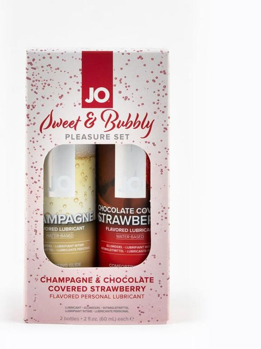 System Jo Sweet and Bubbly Champagne 60ml & Chocolate 60ml Lubricant Pleasure Set - Lubricants and Lotions