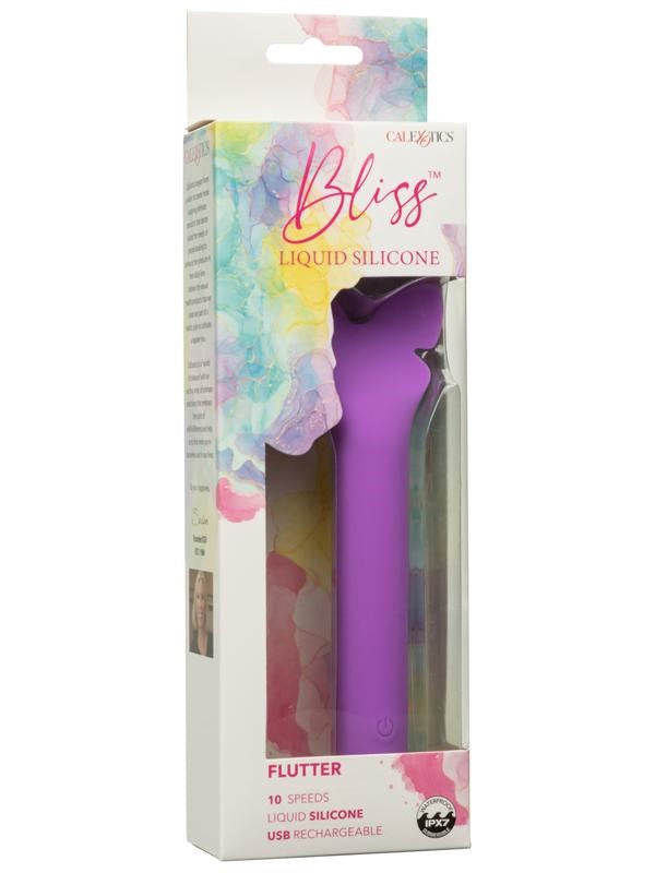 CalExotics Bliss Liquid Silicone Flutter Vibrator - Rabbit Vibrators