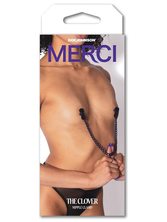 Kink Merci The Clover Nipple Clamps Purple - Nipple and Clit Clamps