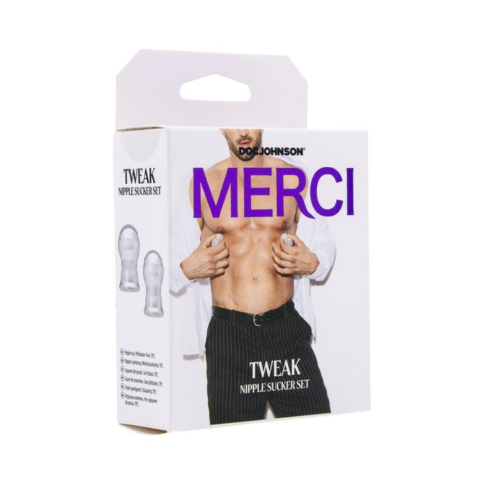 Kink Merci Tweak Nipple Sucker Set Clear - Breast and Nipple Toys