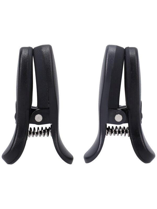 Kink Merci Vibro Grippers Vibrating Nipple Clamps Rechargeable With Case Black - Nipple and Clit Clamps