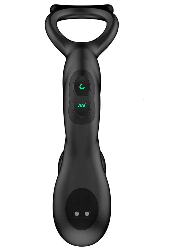 Nexus SIMUL8 Wave Edition Dual Motor Anal Cock And Ball Toy Black - - Ball and Cock Toys