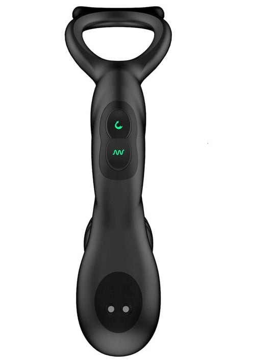 Nexus SIMUL8 Wave Edition Dual Motor Anal Cock And Ball Toy Black - Ball and Cock Toys