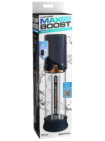 Pipedream Pump Worx Max Boost Male Penis Pump Blue - Pumps, Extenders and Sleeves