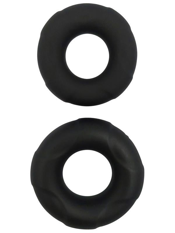Playful Nero Liquid Silicone 2 Pack Cock Rings - Silicone Cock Rings