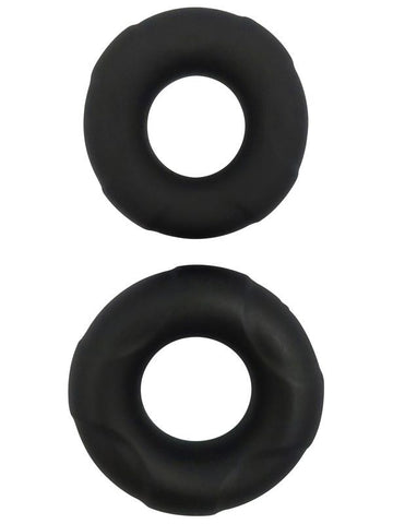 Playful Nero Liquid Silicone 2 Pack Cock Rings - Silicone Cock Rings