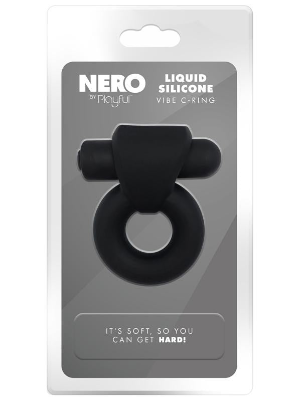 Playful Nero Liquid Silicone Vibe Cock Ring - Silicone Cock Rings