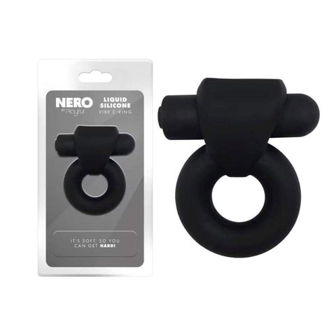 Playful Nero Liquid Silicone Vibe Cock Ring - Silicone Cock Rings